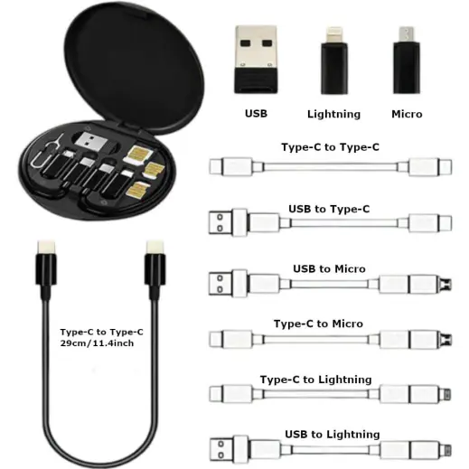 Tavira @memorii Recycled Multi-Cable Set Black Information Sheet